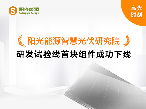 高光時刻 | 陽光能源智慧光伏研究院研發試驗線首塊組件成功下線