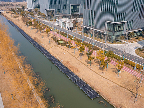 全球足跡｜光+氫！陽光能源西伏河防眩光漂浮式光伏項目演繹“電站掘金”公式